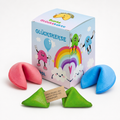 Bunte Glückskekse in Rosa, Blau und Grün in einer Geschenkbox, 15 / 30 / 45 Stück